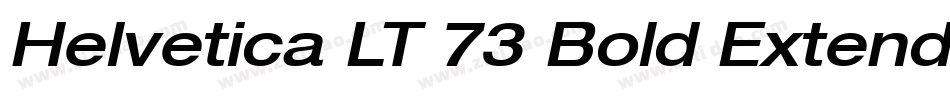 Helvetica LT 73 Bold Extended Oblique字体转换